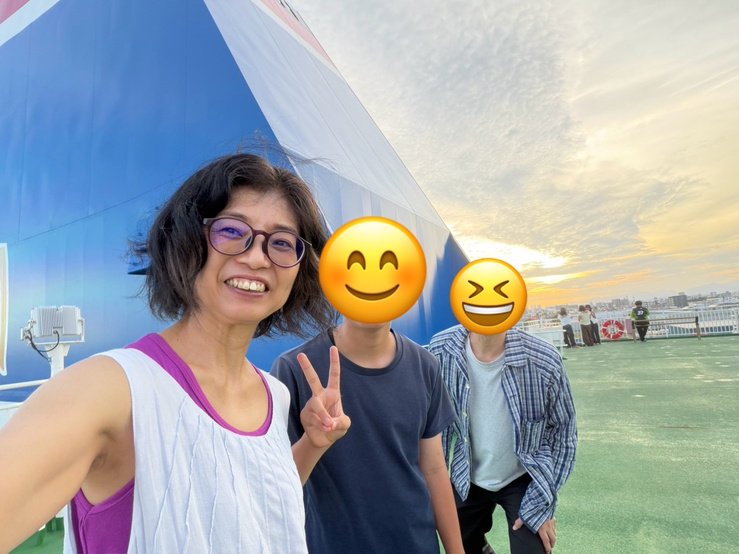 家族とのフェリー旅